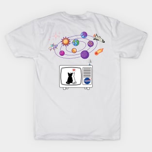 cat love space T-Shirt